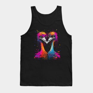 Ostrich Couple Valentine Tank Top